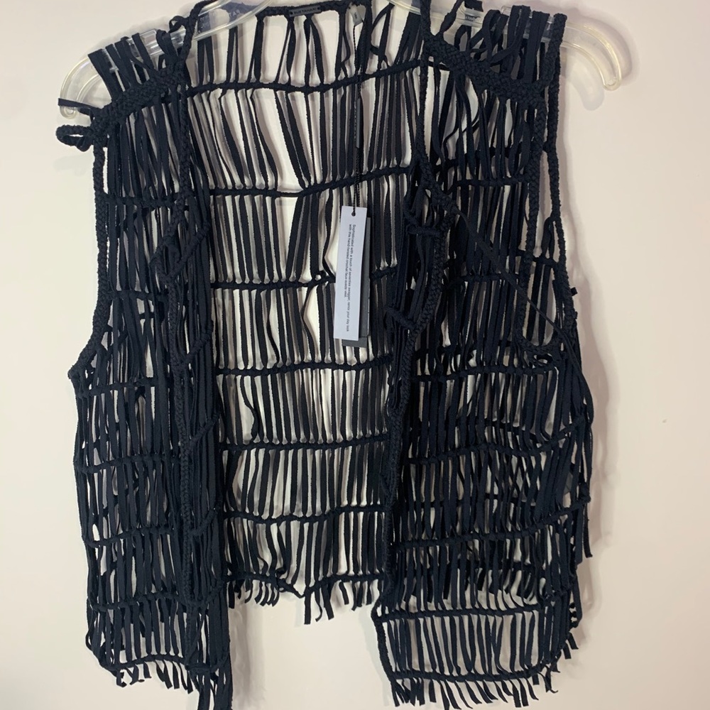 Elie Tahari Black Venice Vest